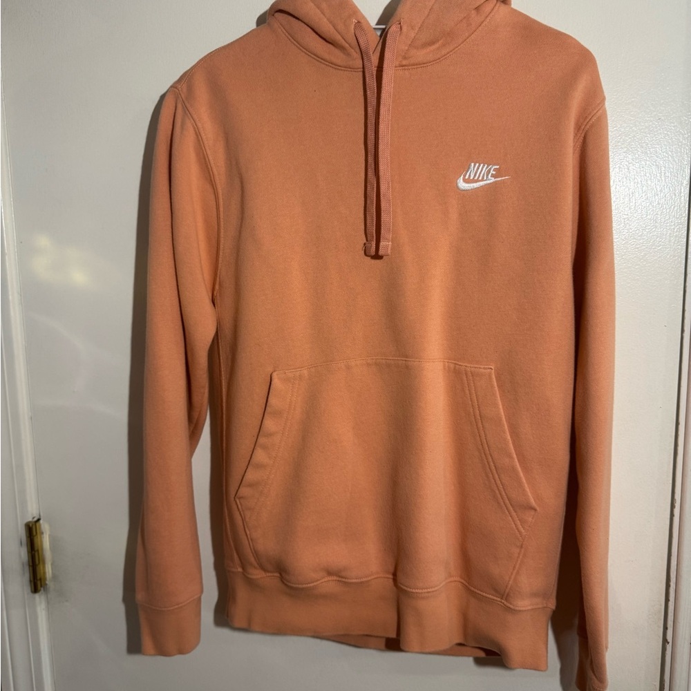 Nike Light Coral Sweatshirt with Half-Zip Design